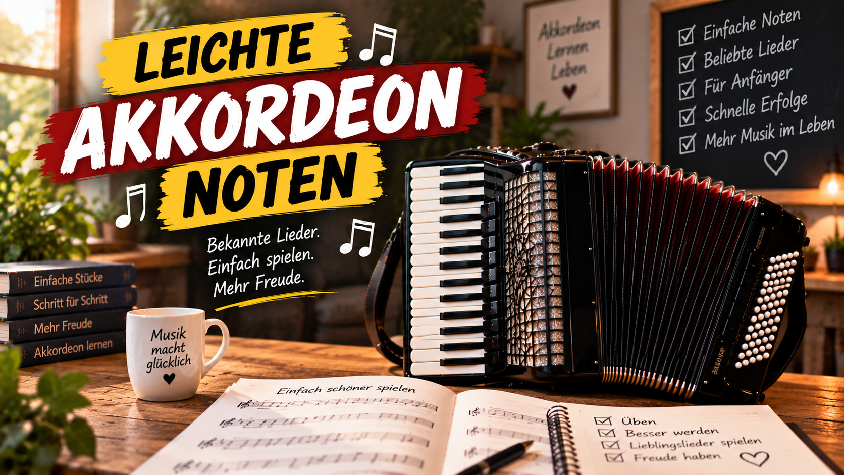 Leichte Akkordeon Noten