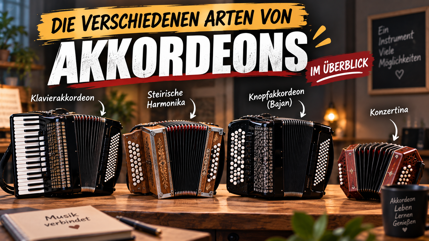 welche arten von akkordeons gibt es